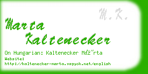 marta kaltenecker business card